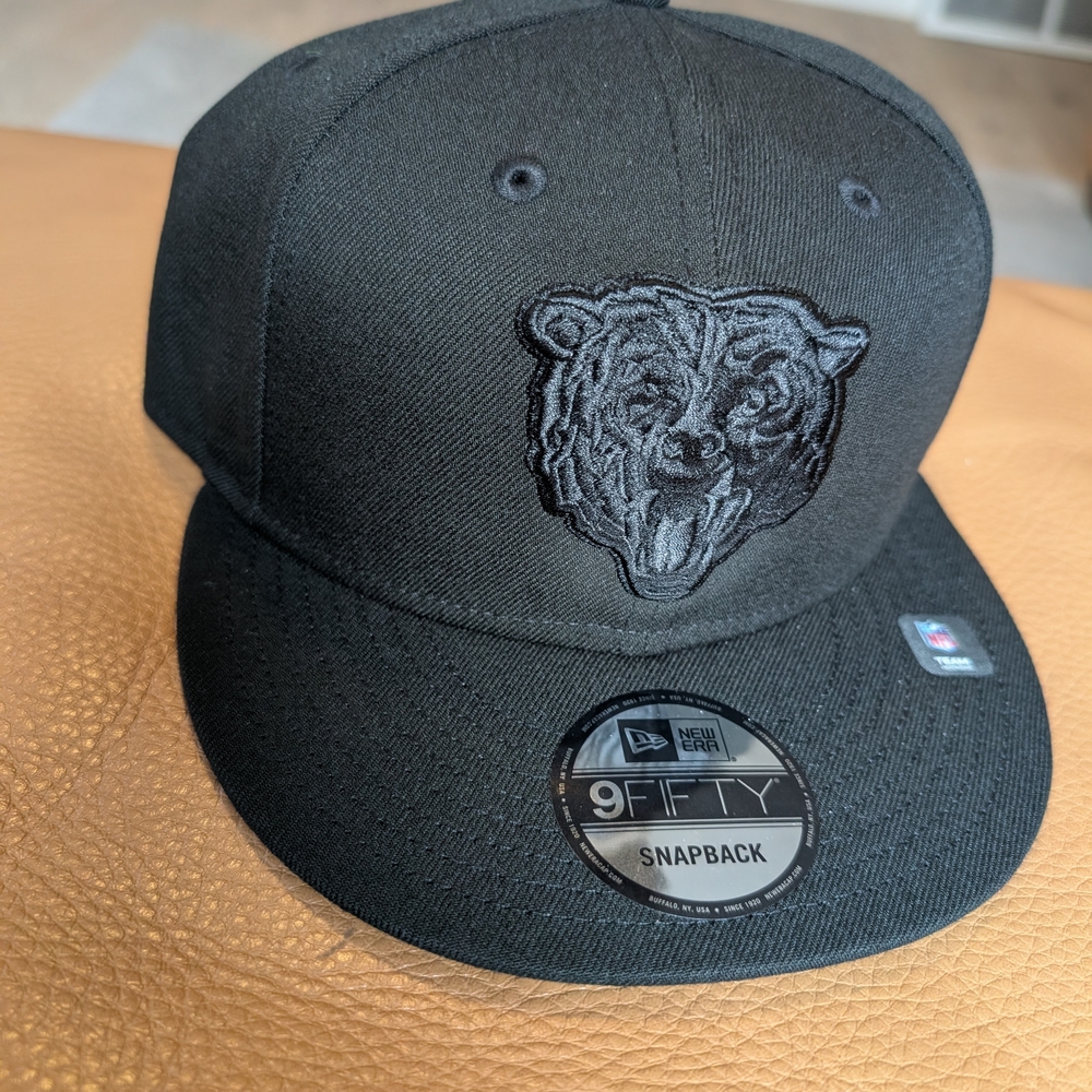 Black Snapback Cap with Bear Logo